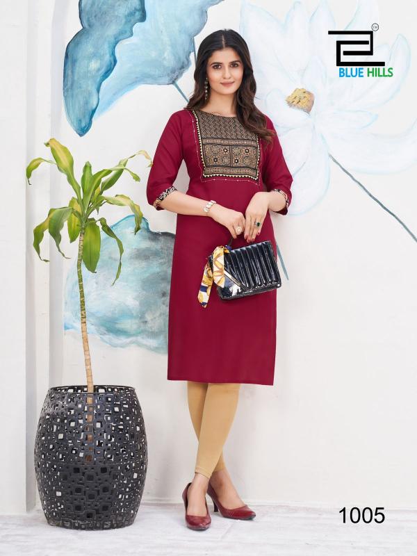 Blue Hills Cadbury Designer Rayon Kurti Collection